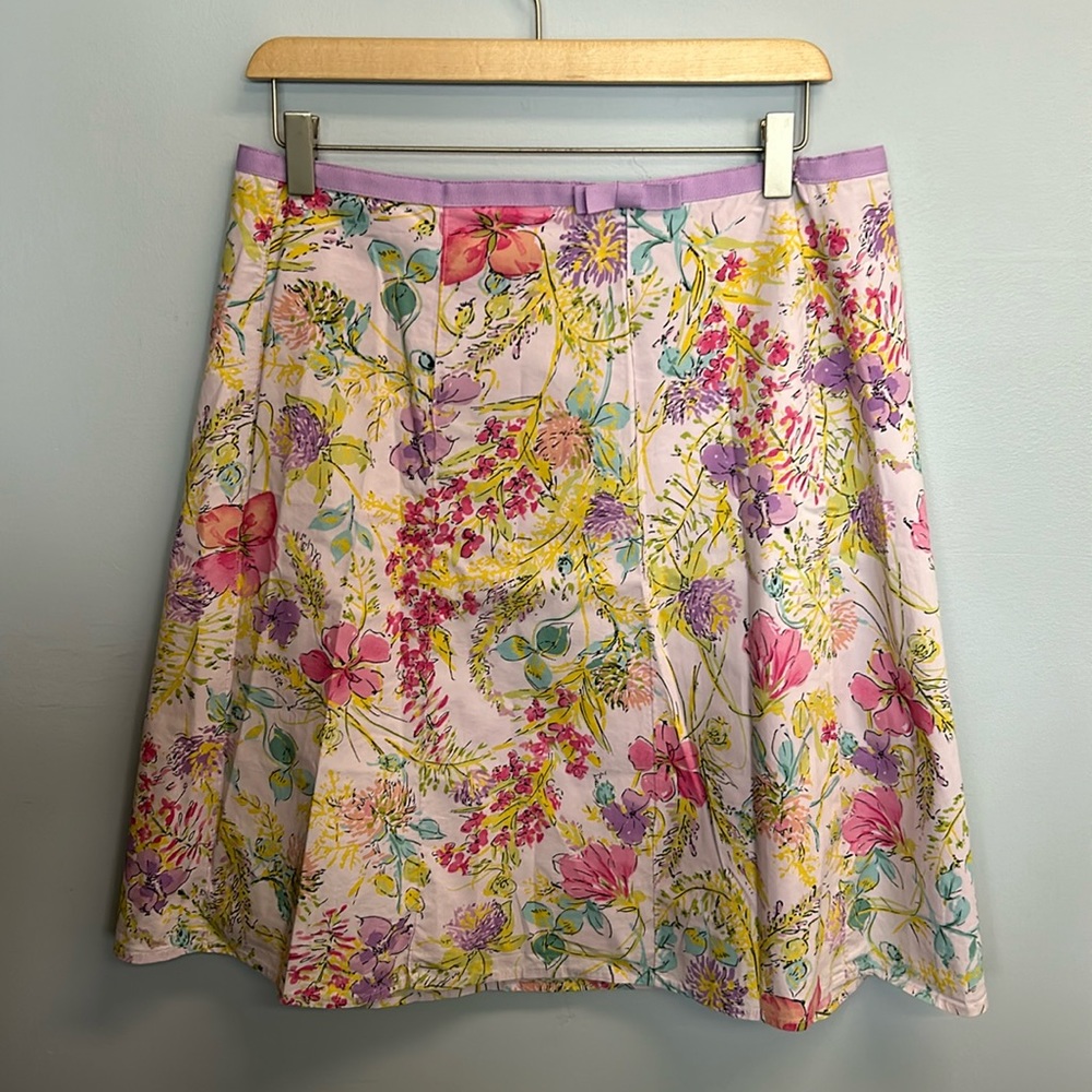 Rafaella midi bright floral skirt size 12